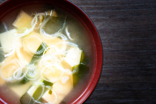 istock Miso Soup on wooden table 1209612421