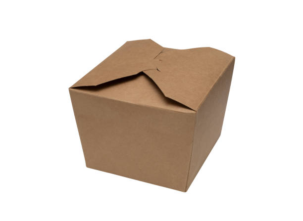 istock Gift box, cardboard box for containing goods or foods, isolated on white background 1209612527