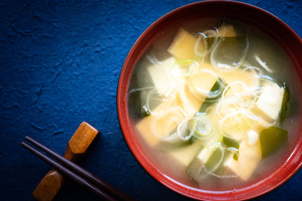 istock Miso soup in a brown bowl 1209613480