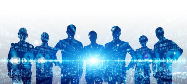 istock Global communication network concept. Digital transformation. Group of businessperson. Diversity. Human resources. 1209615232