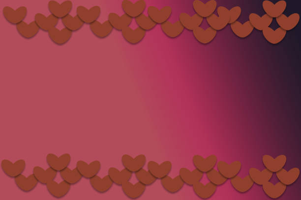 Abstract background with heart shapes on top and bottom.