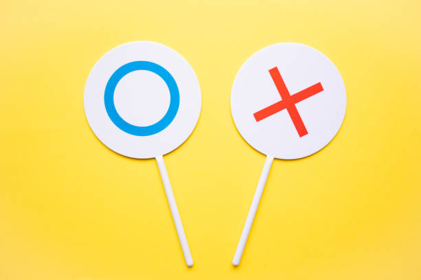 istock Yes and no sign on yellow background 1209616251