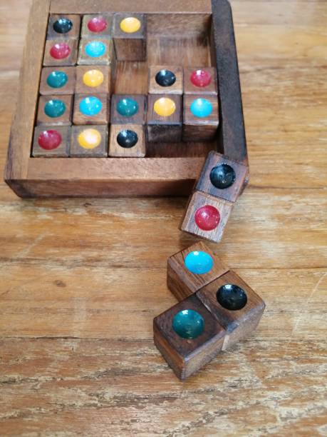 istock Close-up wooden puzzle. 1209618817