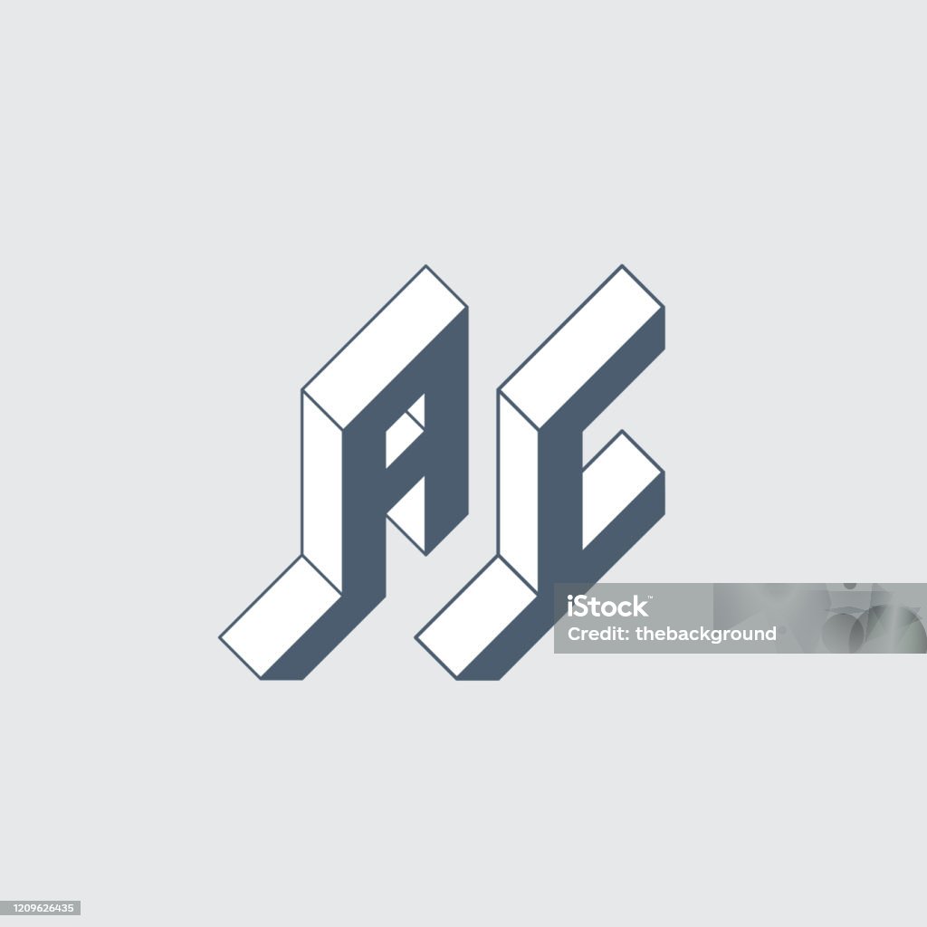Symbole De L Or En 2 Lettres Ac Code De 2 Lettres Monogramme Ou Logotype Police 3d Isométrique Pour La Conception Alphabet De Volume Décrivez Les Polices Lettres En Trois Dimensions A Et C Vecteurs libres de droits et