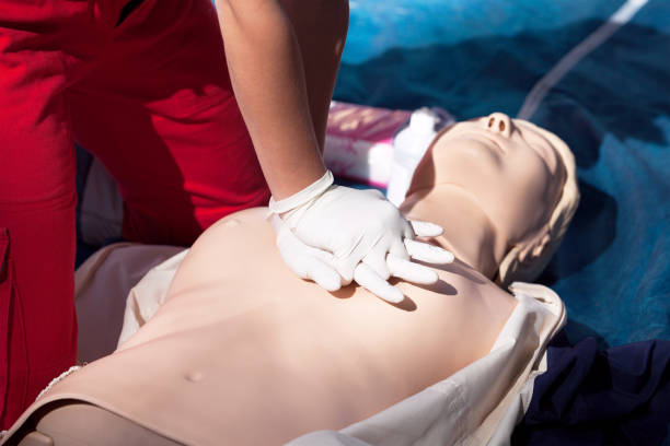 istock CPR - Cardiopulmonary resuscitation and first aid class 1209630877