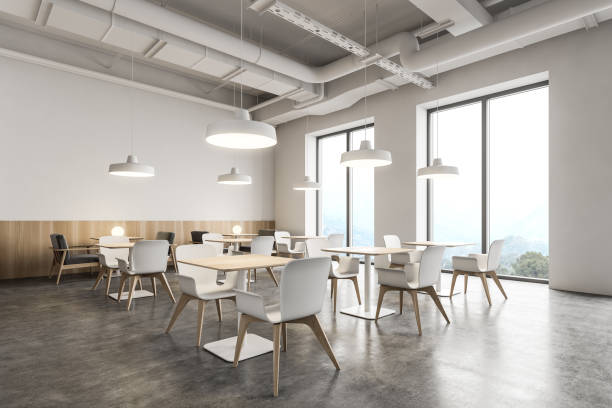 istock White and wooden Industrial style cafe corner 1209634340