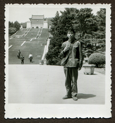 1970s China young men portrait monochrome old photo
