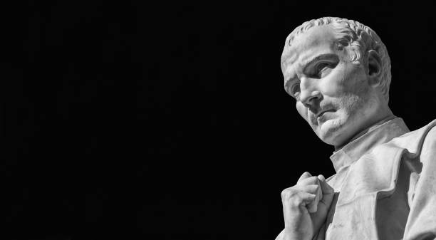 istock Man in the act of thinking  (Black and White with copy space) 1209638208