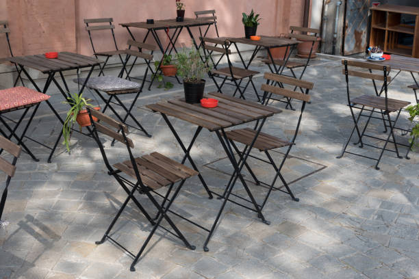istock Small tables in the bar 1209639277