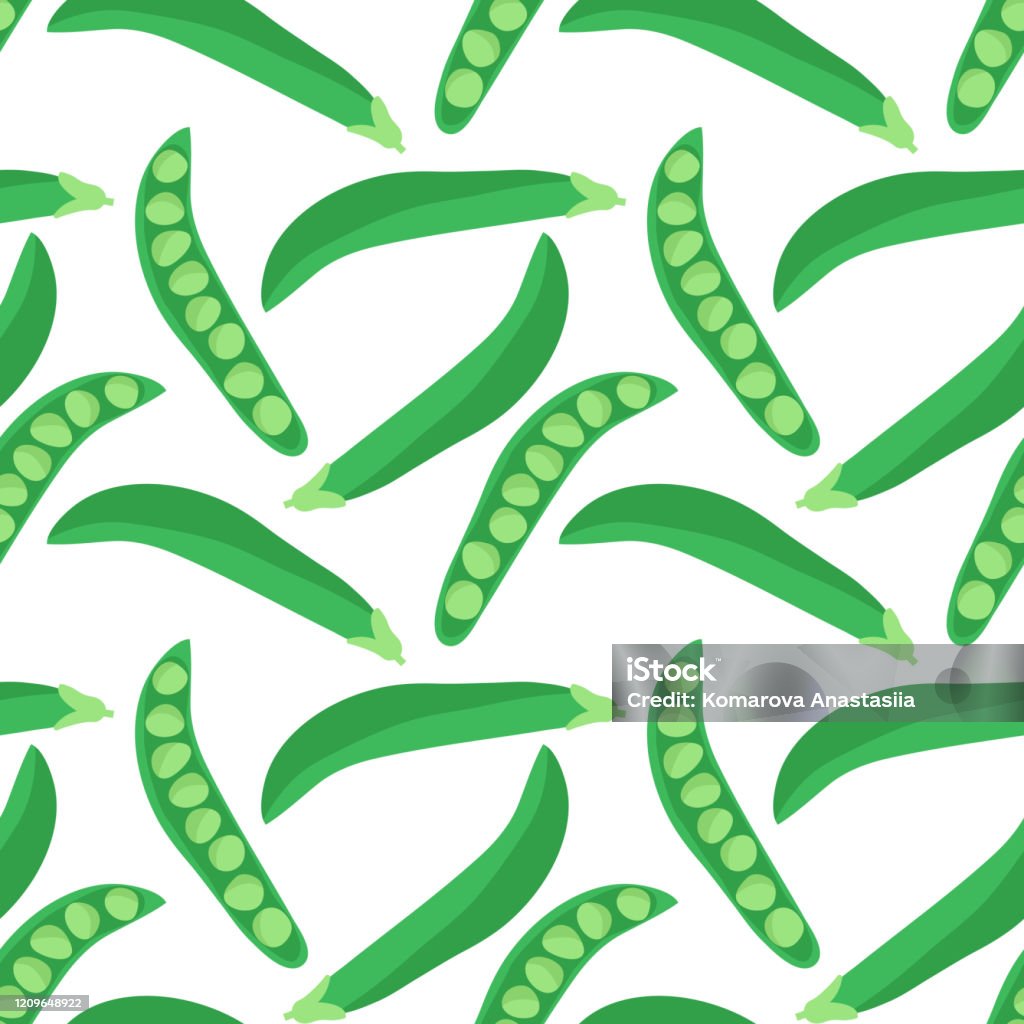 Peas Pattern Seamless Pattern With Peas Stock Illustration - Download Image Now ...