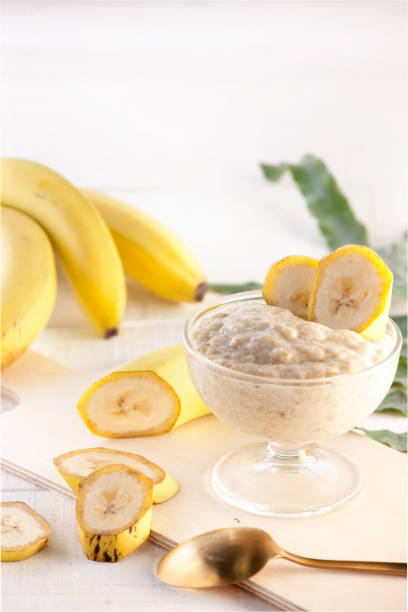 istock Banana desert cream. 1209651288