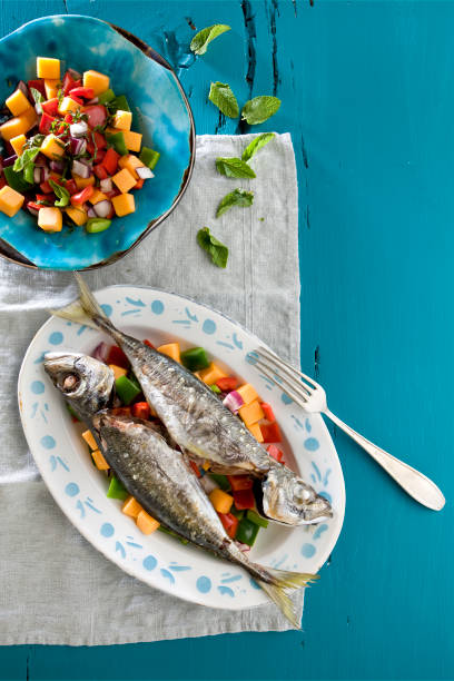 Fish dish. stock photo