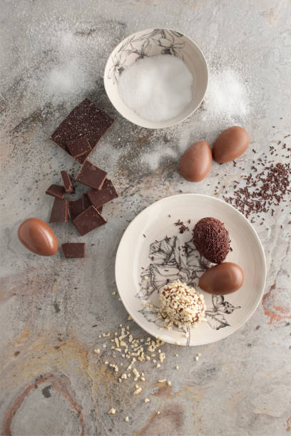 Chocolate Easter Eggs. stock photo