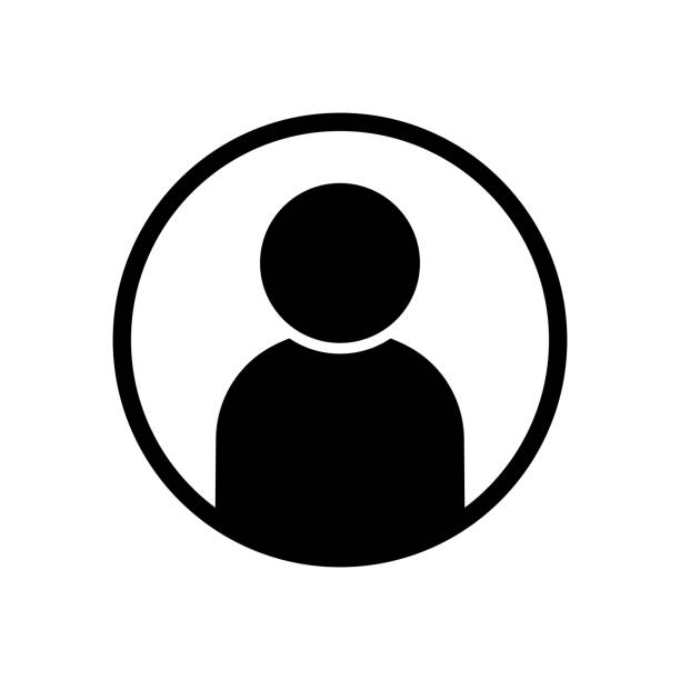 kullanıcı avatar profil simgesi siyah vektör illüstrasyon - i̇nsanlar stock illustrations