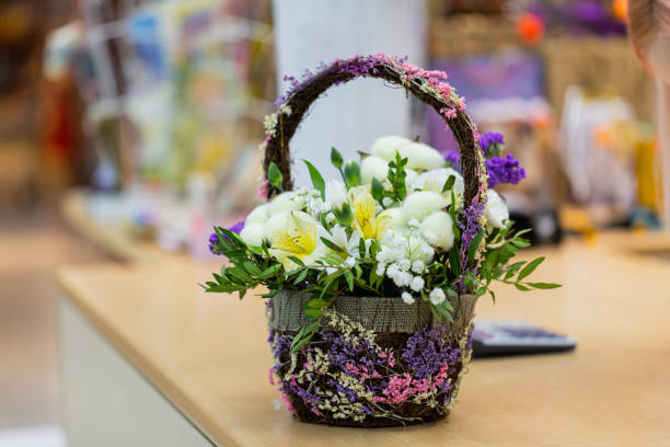 istock Bouquets and compositions of fresh flowers. 1209658203
