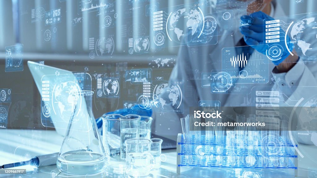 Science technology concept. Research and Development. Drug discovery. Laboratory Stock Photo