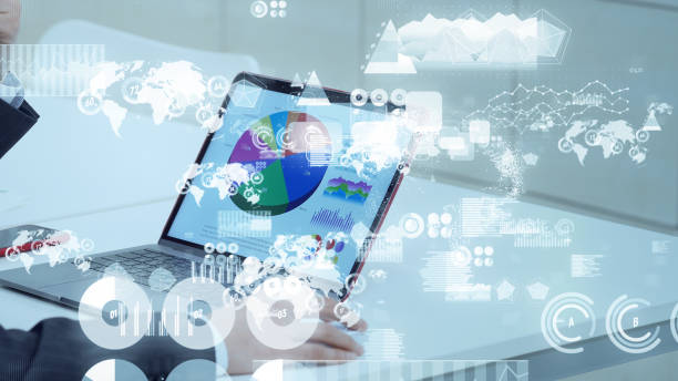 Statistics of business concept. Marketing. Analysis.