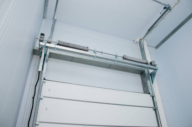 istock Installed automatic lifting gates at the factory. 1209665420