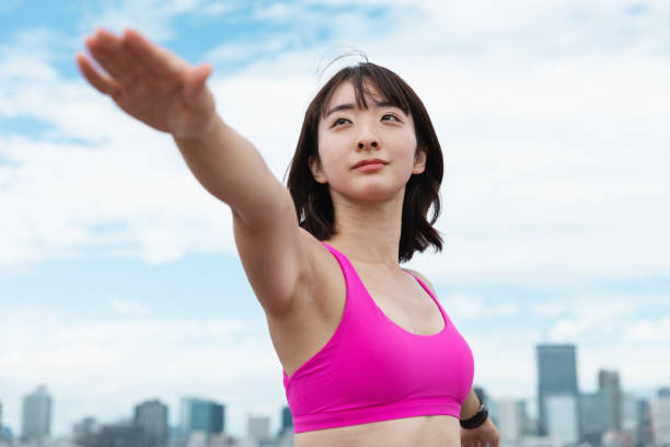 istock A young woman doing yoga 1209666800