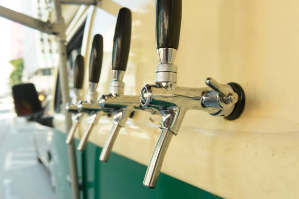 istock The beer taps in a side of a vintage van. 1209667190
