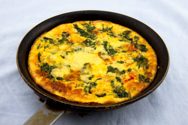 istock Frittata made of eggs, bacon and spinach 1209671342