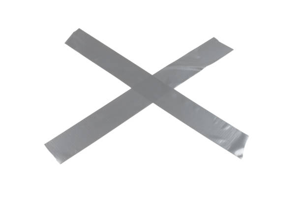 istock Silver scotch tape pieces isolated on white background. 1209672133