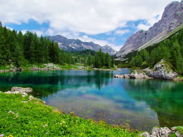 istock Beutiful colorful lake at Triglav lakes valley 1209672271