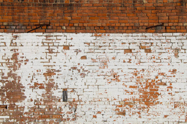 istock vintage exterior natural red whitewashed brick wall 1209675320