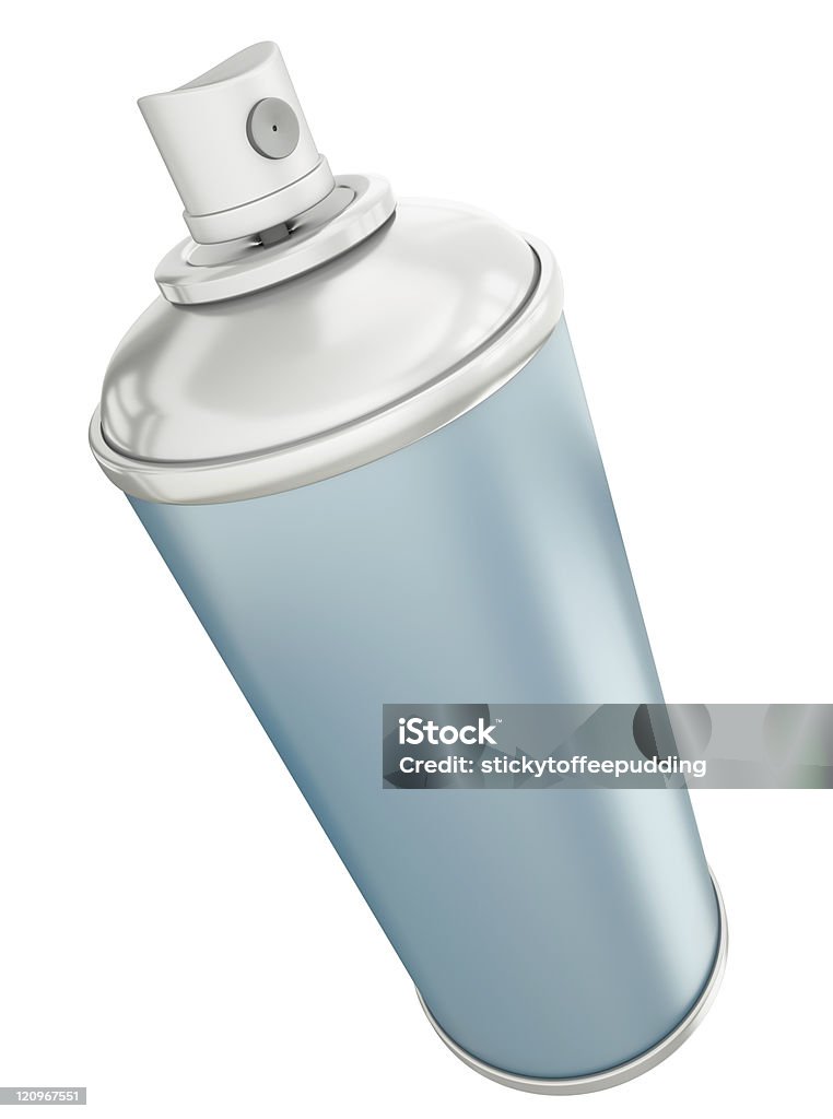 Blauen spray können container auf weißem Hintergrund - Lizenzfrei Allgemein Stock-Foto