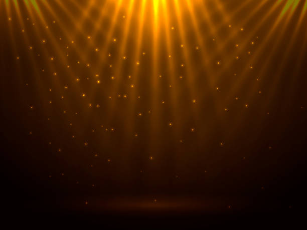 istock Vector stock illustration. Shiny rays of light on a golden background for poster or banner 1209675702