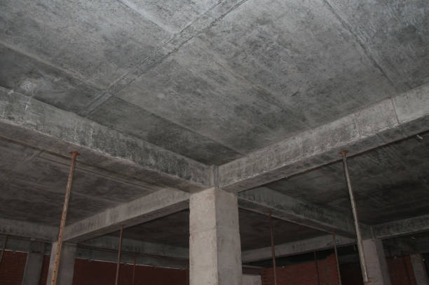 istock Concrete frame of the building under construction. Concrete construction 1209678222