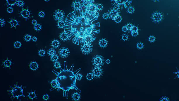 istock Chinese pathogen called Coronavirus or Covid-19, as a type of flu. Outbreak of coronavirus, which leads to death. Concept of a pandemic that infects the lungs, i.e. atypical pneumonia. 3D illustration 1209679034