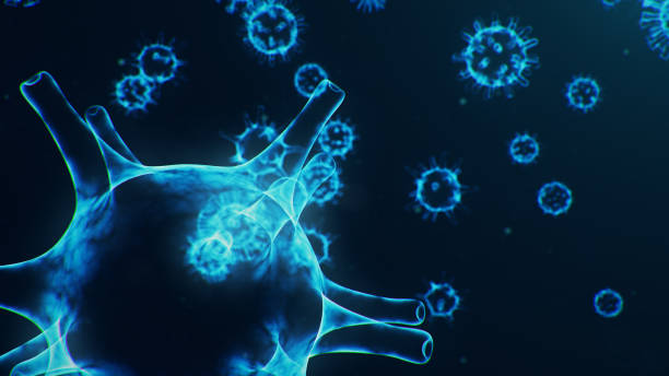 istock Outbreak of Chinese influenza - called a Coronavirus or 2019-nCoV, which has spread around the world. Danger of a pandemic, epidemic of humanity. Close-up virus under the microscope. 3d illustration 1209679037