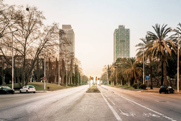 istock Barcelona sunrise at the street 1209681295