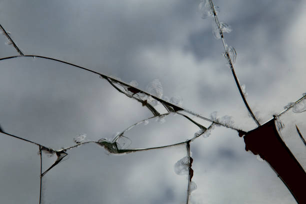 istock Cracked glass ,The mirror crack Texture Background. 1209681675