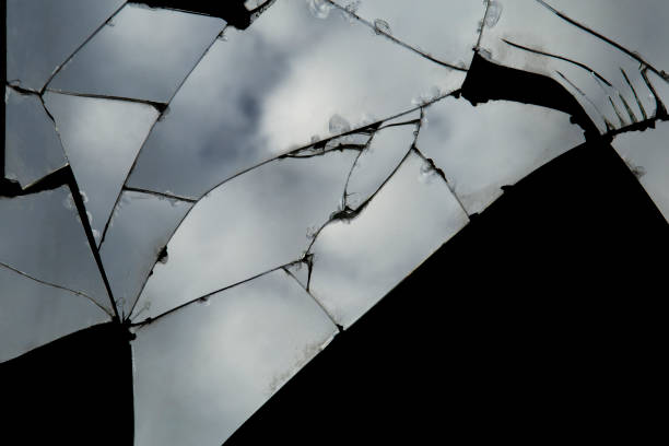 istock Cracked glass ,The mirror crack Texture Background. 1209681695