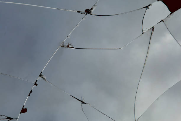 istock Cracked glass ,The mirror crack Texture Background. 1209681716