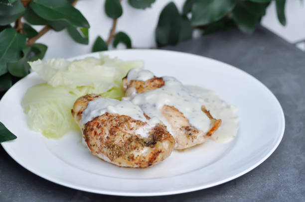 istock grilled chicken or chicken steak, baked chicken 1209683094
