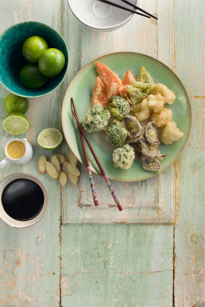 темпура овощей - tempura стоковые фото и изображения