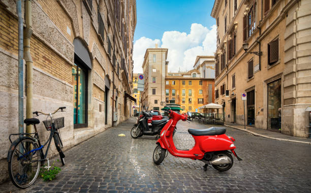 Little street in Rome near the pantheon.