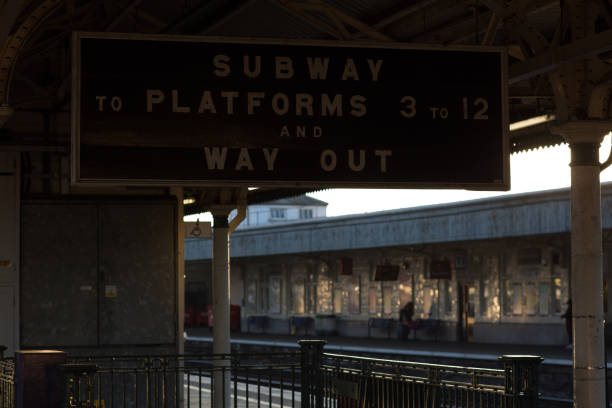 istock A sign in a train station in England 1209700562