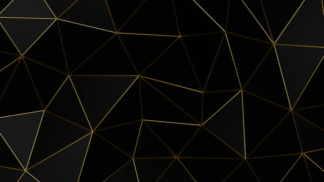 Geometric dark background with golden folds