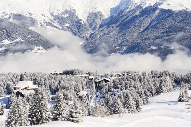 istock Winter scenery of ski resort Courchevel 1209711811