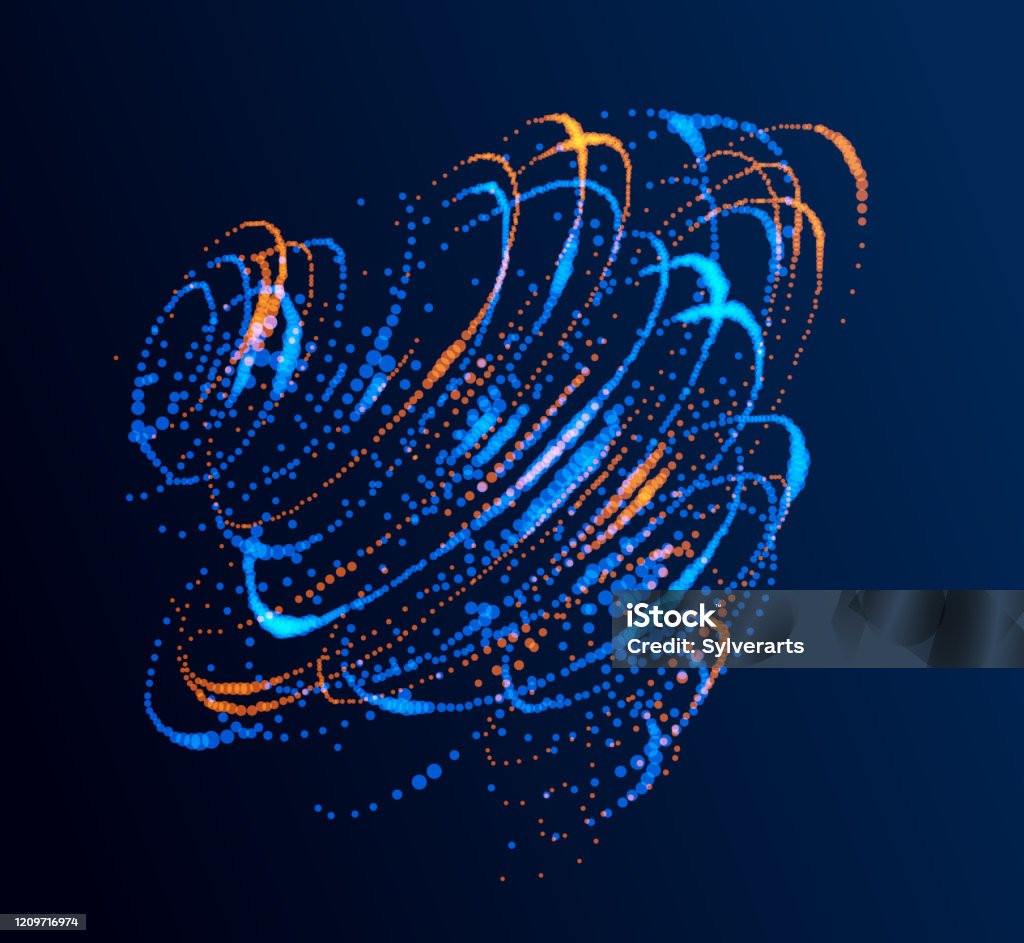 Particle Flow Colorful Particle Flow Whirlpool Colorful Vector Abstract Background Life Forms ...