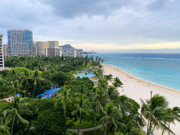 istock Stormy Waikiki Beach, Hawaii 1209718975
