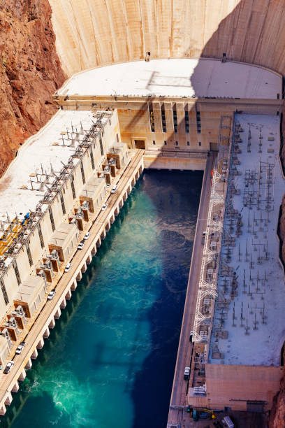 istock Bottom constructions of Colorado river Hoover Dam 1209719254