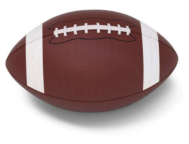 istock Football ball isolated 3d rendering 1209726636