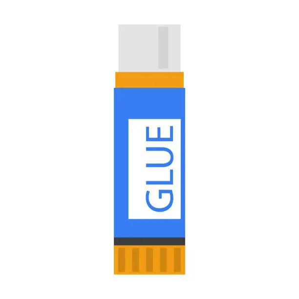 Vector illustration of Blue glue stick vector isolated. School stationery