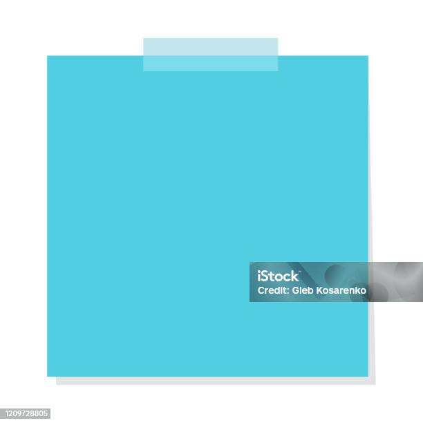 Note Vector Blue Colorful Blue Note Sheet Vector Isolated Stock Illustration - Download ...