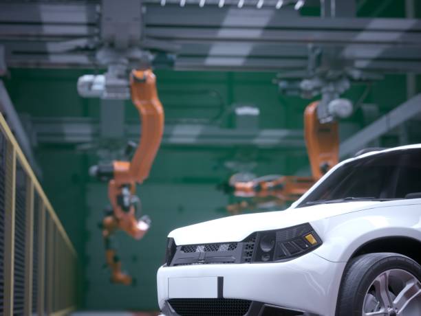 istock Unbranded SUV car at the factory 1209731582